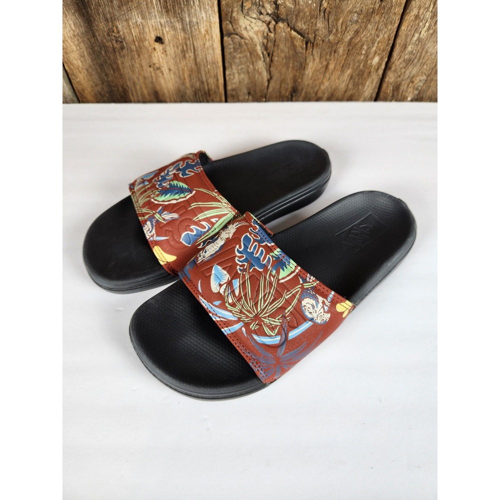 Vans Boys Slides La Costa Hawaii Tropical Print Sandals VN0A5HF5AN6 Kids 4